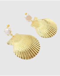 Miz Casa and Co - Asterelle Shell Earrings