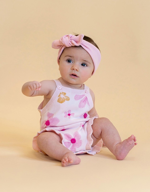Fox & Finch - Grow Wild Knitted Flower Bodysuit - Babies