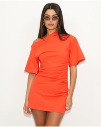 Dazie - Hazel Ruched Jersey Mini Dress