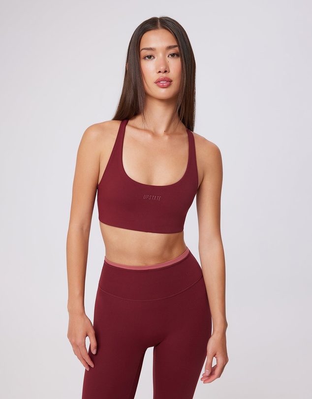 Upstate - Air Sculpt Move Crop - Warm Cherry
