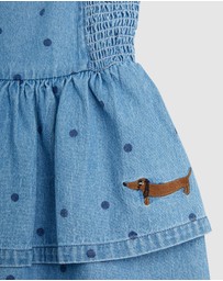 Mini Rodini - Denim Dots All Over Print Strap Dress - Babies-Teens