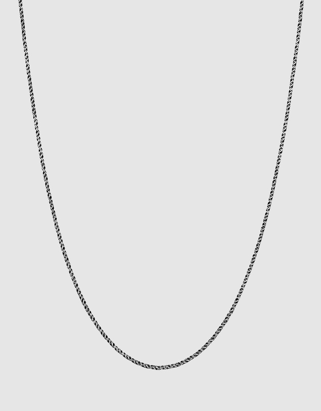 Kuzzoi - ICONIC EXCLUSIVE - Classic Rope Chain Necklace in Oxidised 925 Sterling Silver