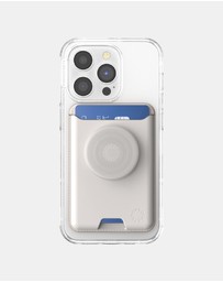 PopSockets - PopWallet+ MagSafe Softgoods Phone Wallet Card Holder+ Magnetic Adapter Ring