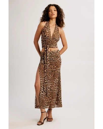 Bardot - Elera Printed Mesh Maxi Dress