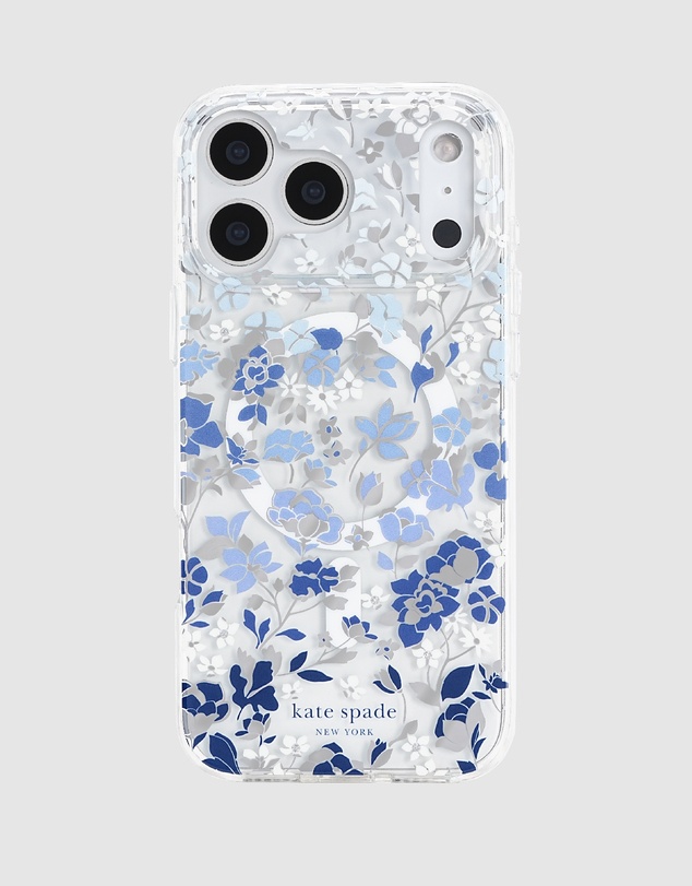 Kate Spade - Kate Spade Flowerbed Blue MagSafe Case for iPhone 18 Pro / 17 Pro