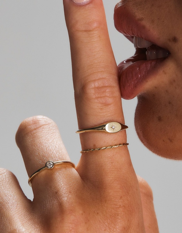 Luna Rae - Solid Gold - Diamond Sky Ring