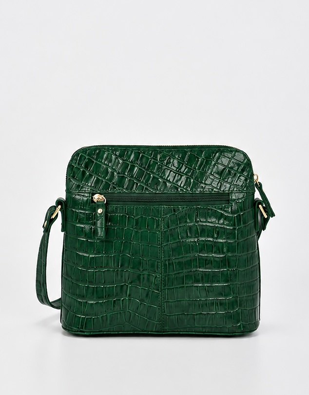 Cobb & Co - Kingsley Croc Leather RFID Safe Crossbody