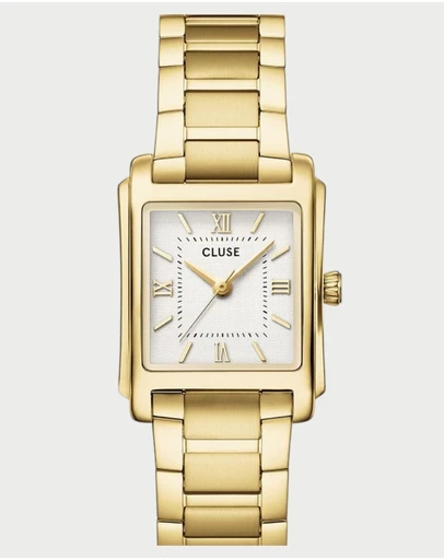 Cluse - CLUSE Anglée, Steel, White, Gold Colour