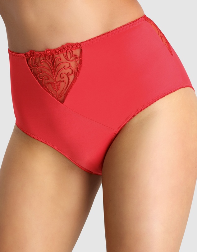 Nessa - Sonata High Waist Full Cut Brief with Embroidery