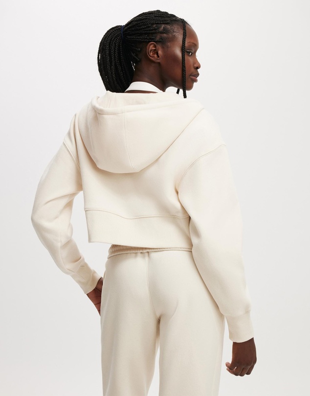 Cotton On Body Active - Plush Boxy Cropped Zip Through