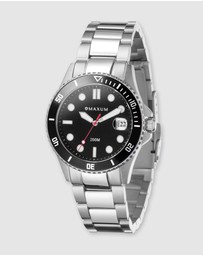 Maxum - Liberty Black Dial With Silver Tone Bracelet & Case