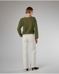 DRICOPER DENIM - Lulu Khaki Cotton Sweater