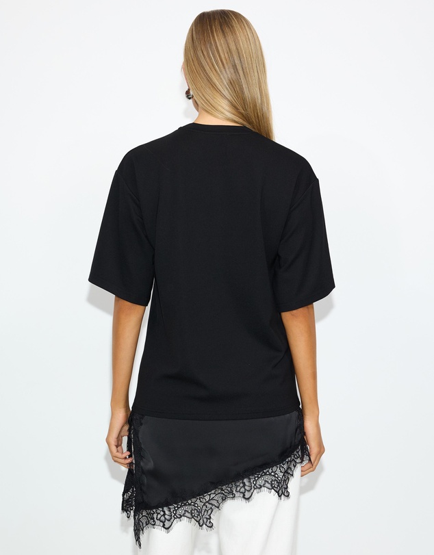 Dazie - Taylah Asymmetric Lace Tee