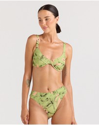 Poolside Paradiso - Tropico High Cut Band Bikini Bottom - Margarita