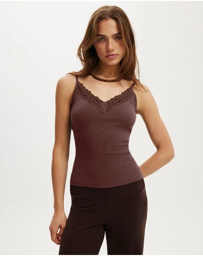 Cotton On - Lace Trim Longline Cami