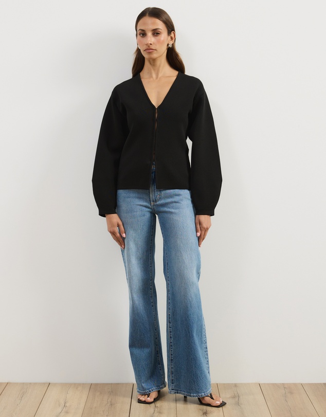 Atmos&Here - Knit Cardigan With Fitted Waist