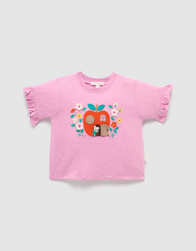 Purebaby - Ruffle Tee-Kids-Babies