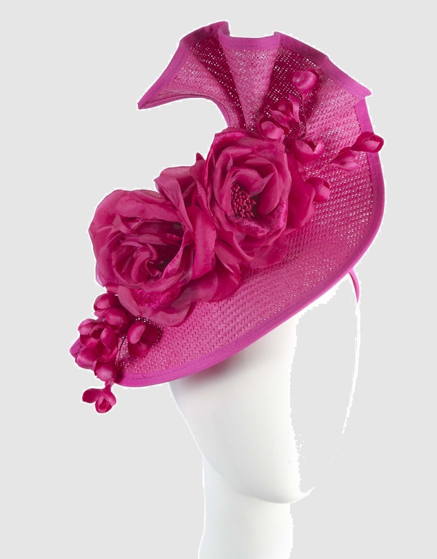 Fillies Collection - Bespoke Sculpted Fuchsia Racing Fascinator