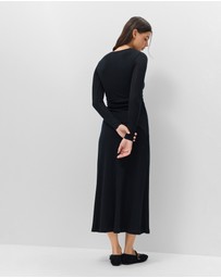 UNISON - Merino Drape Detail Dress
