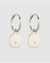 Kuzzoi - ICONIC EXCLUSIVE - Earrings Unisex Creole Square with Enamel 925 Sterling Silver