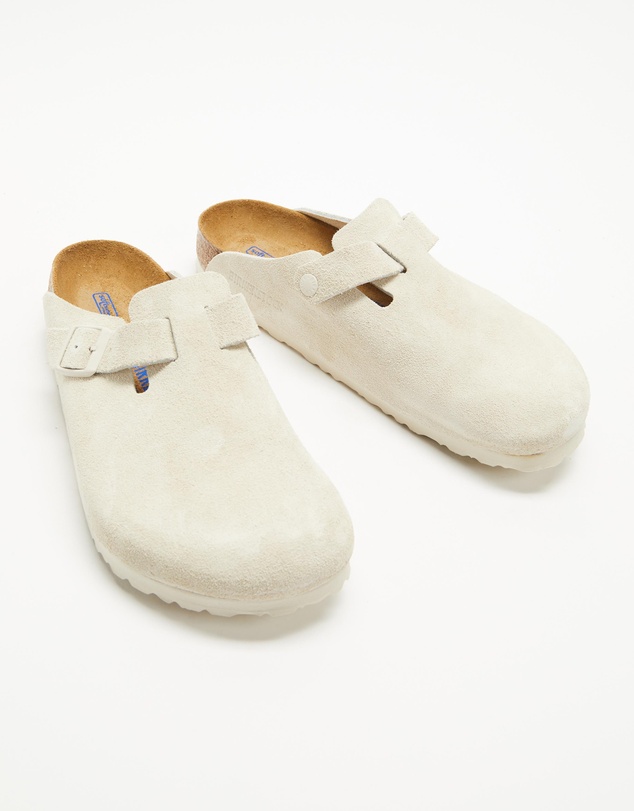 Birkenstock - Boston Soft Footbed Regular Suede Leather Clogs - Unisex