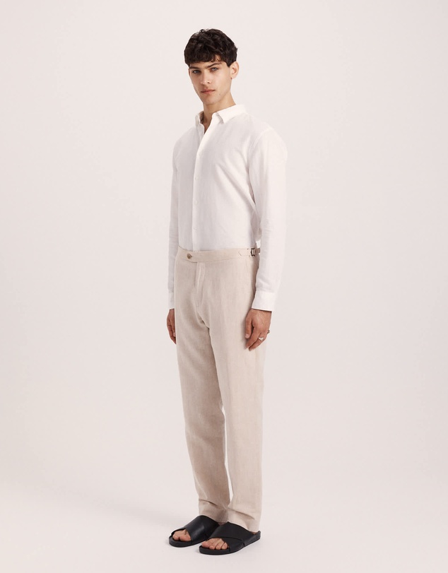 SABA - Elias Linen Cotton Regular Side Adjuster Pant