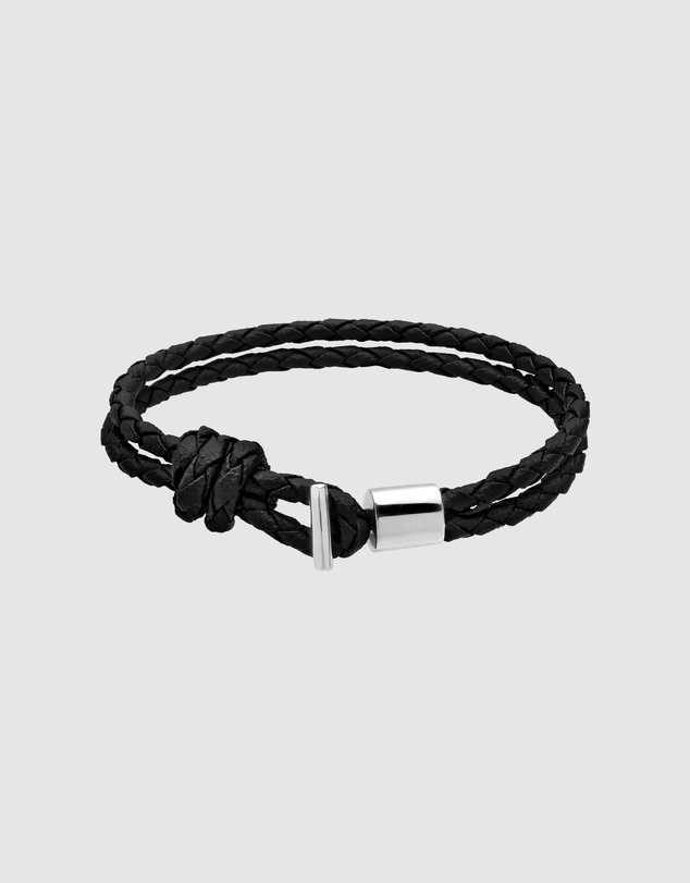 Kuzzoi - ICONIC EXCLUSIVE - Braided Leather Cord Bracelet with 925 Silver Closure