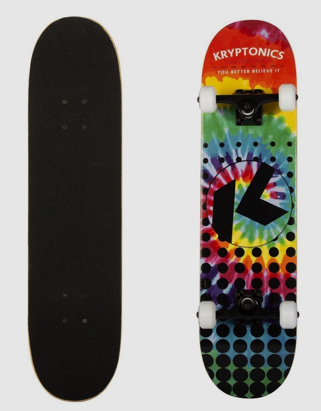 iWorld - Bravo Sports Kryptonics KR31 Star Series Skateboard - Rainbow Dot