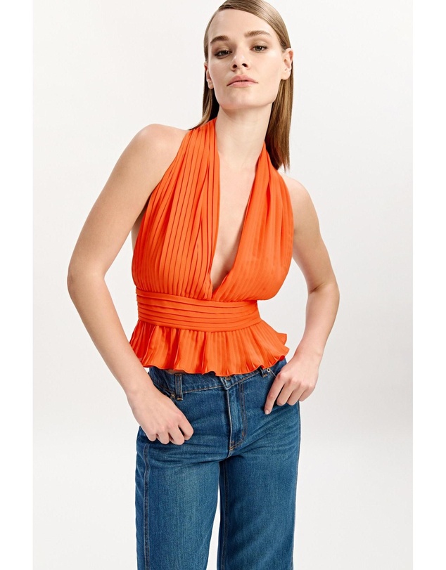 Bardot - Amala Pleated Halter Neck