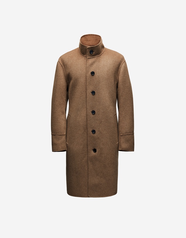 Calibre - Double Face Funnel Neck Coat Beige Combo