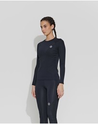 SKINS - SKINS Compression Women's Series-2 Gym Clothing Long Sleeve Top Black