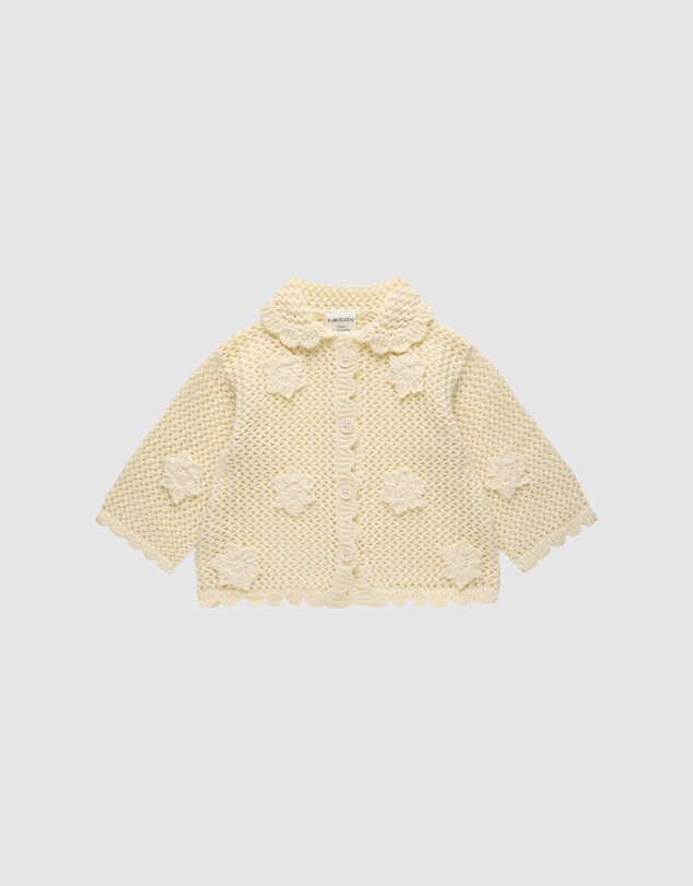 Kynd Baby - Crochet Cardigan in Vanilla