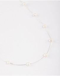 Lovisa - Silver Plated Freshwater Pearl Dotted Fine Necklace