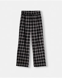 Bershka - Straight Fit Plaid Pants