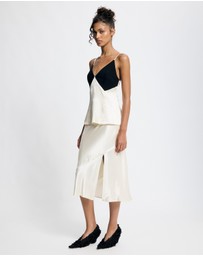 Lover - Margot Satin Midi Skirt