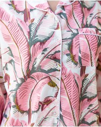 Sant And Abel - Women's Martinique® Pink Banana Leaf Long PJ Set