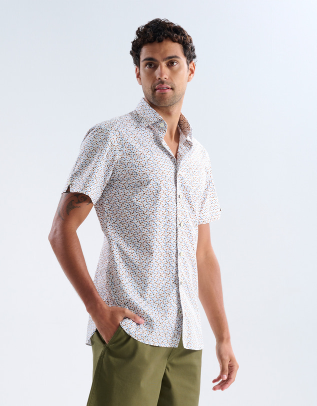 3 Wise Men - 3 Wise Men Sunset Print Short Sleeve Shirt