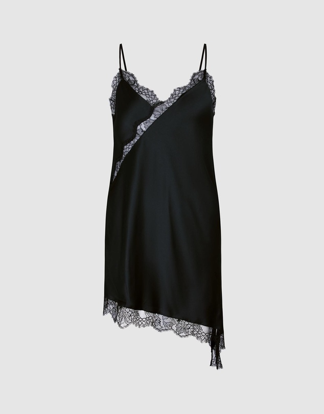 Hunkemoller - Satin Lace Asymmetric Slip Dress