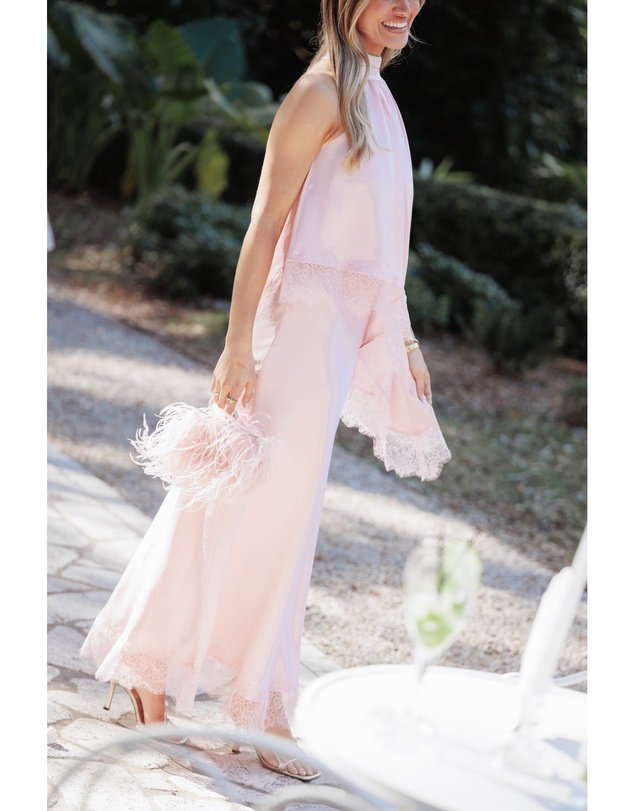Petal & Pup - Zarni Lace Trim Maxi Skirt - Pink