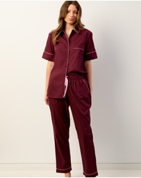 Wanderluxe Sleepwear - The Bordeaux Pyjama Set Short