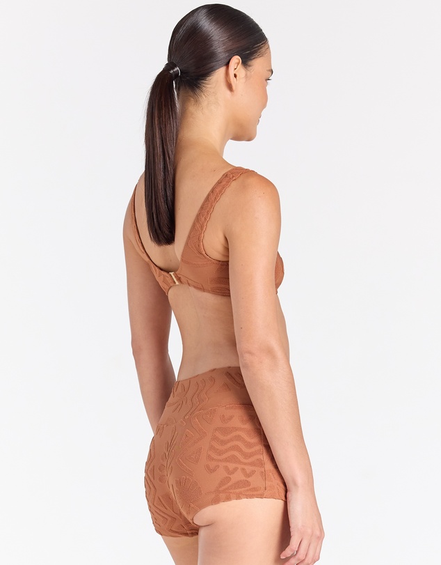 Poolside Paradiso - Mai Tai Solstice Bikini Top - Cinnamon
