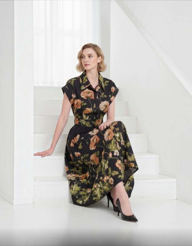 Mossée - Arabelle Floral Midi Dress