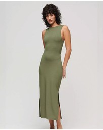 Superdry - Jersey Twist Back Midi Slim Fit Dress