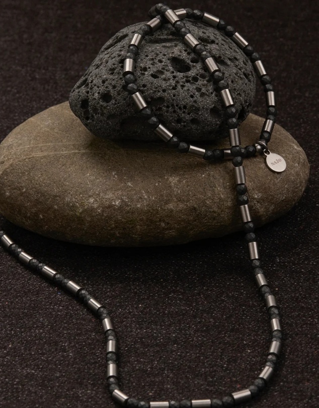 Najo - Nova Men's Haematite & Steel Necklace