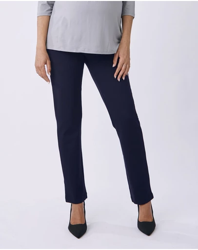 Angel Maternity - Maternity Straight Cut Ponti Work Pants