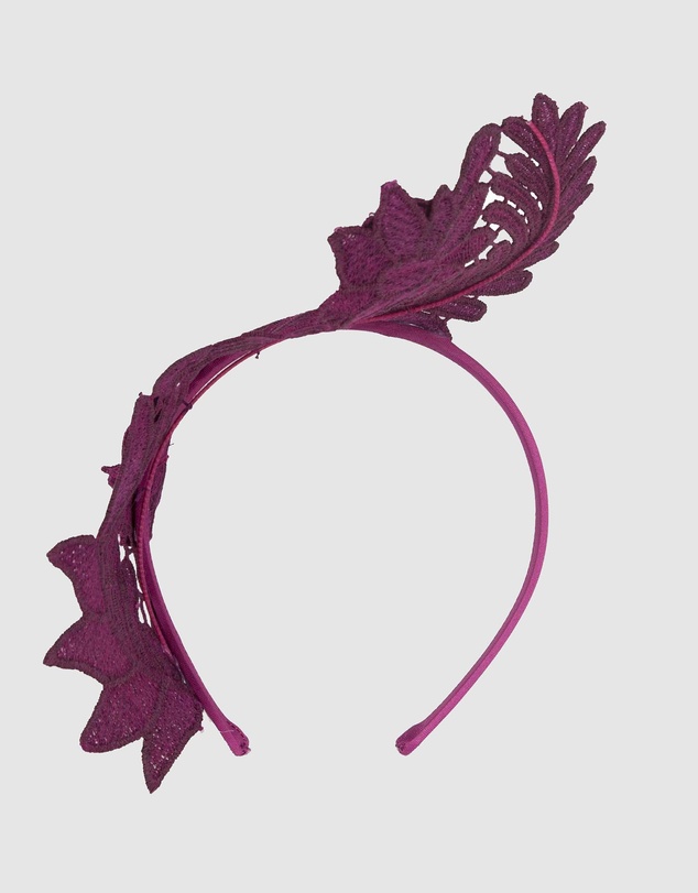 Max Alexander - Wine Lace Crown Headband Fascinator