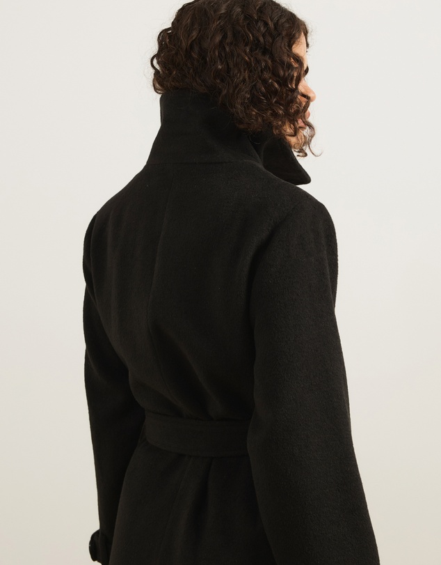 Atmos&Here - Nicky Wool Blend Funnel Neck Coat