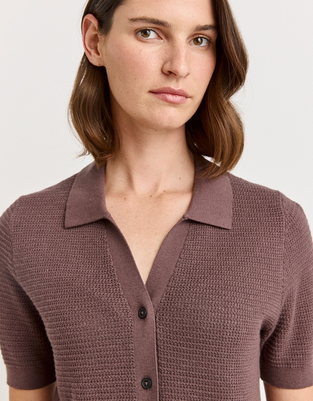 Toorallie - Grain Stitch Button Polo