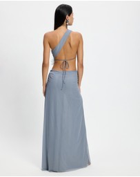 Jaded London - Aysymmetric Maxi Dress With 3D Flowers