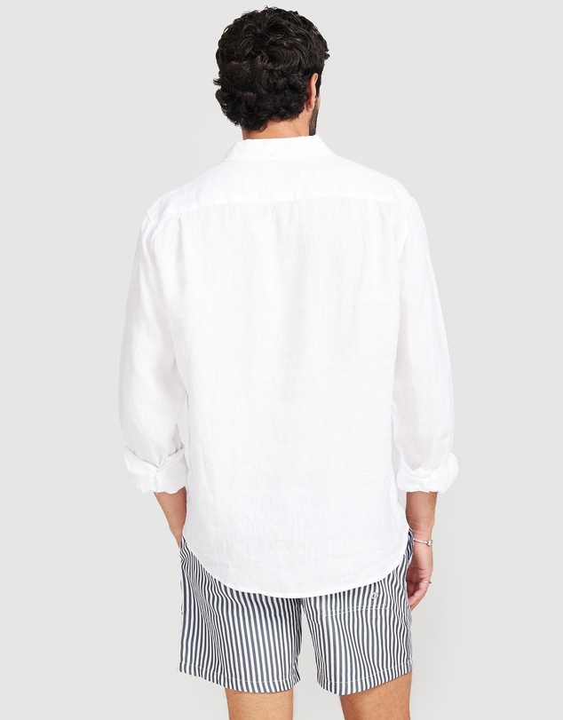 Vacay Swimwear - White Linen Shirt